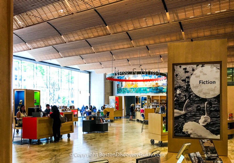 Fiction section in BPL's Johnson Building