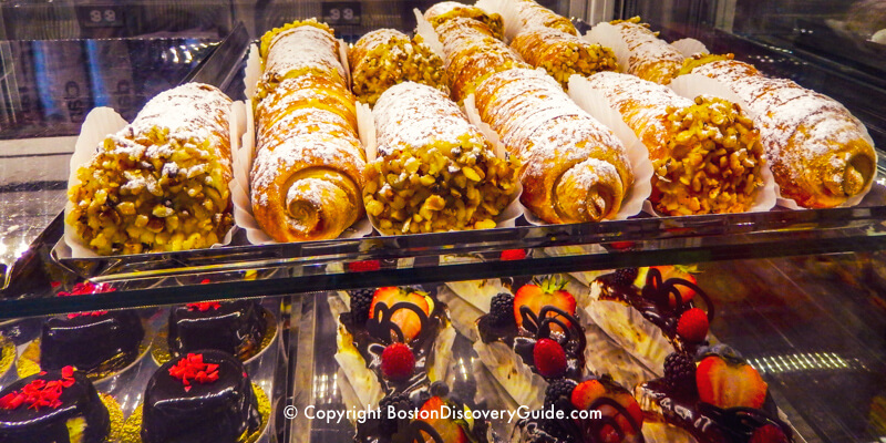 Italian pastries at Modern Pastry in Boston's North End