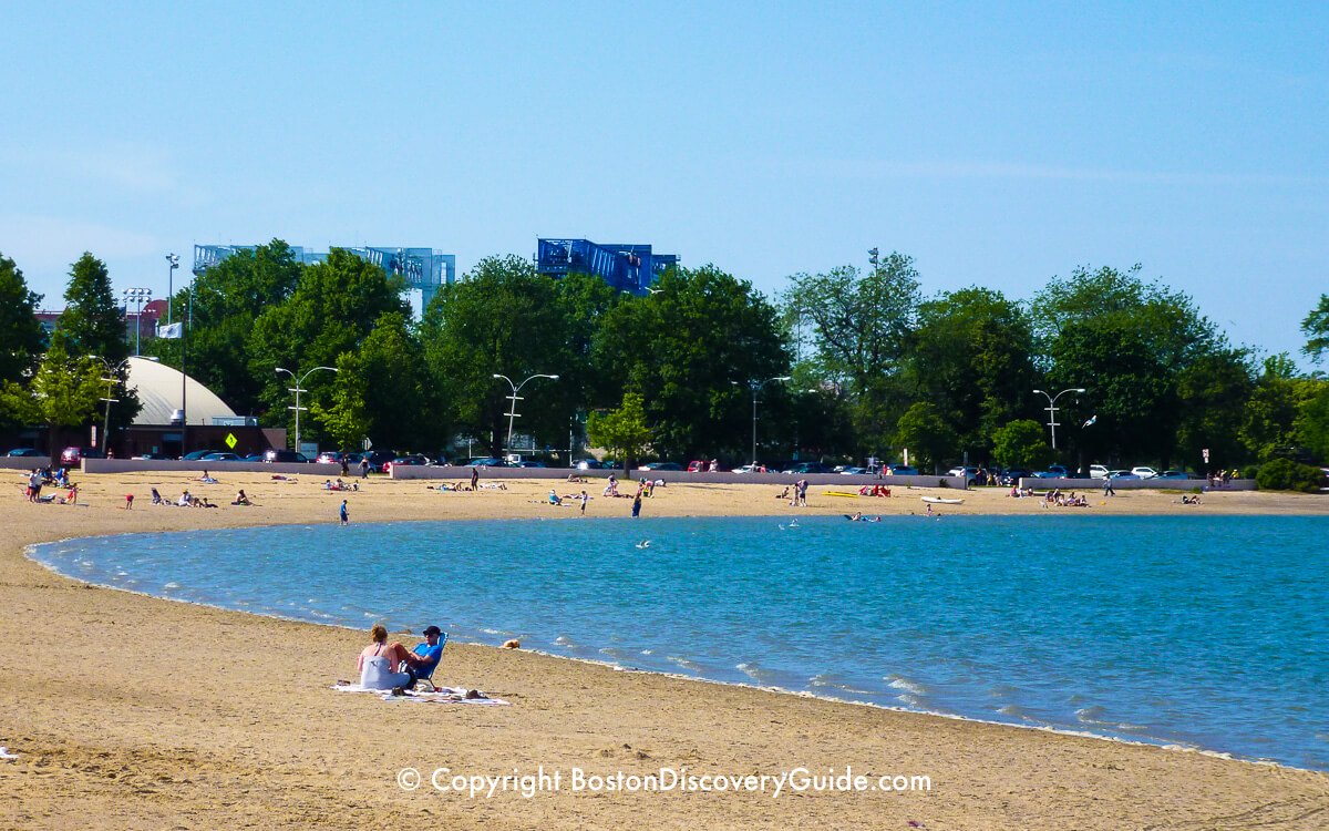 Pleasure Bay Beach near Castle Island in Boston Pleasure Bay Beach near Castle Island in Boston
