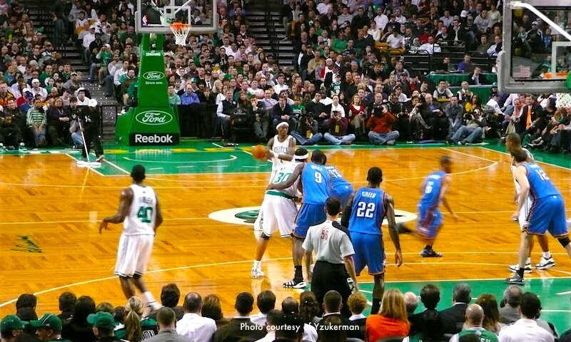  Boston Celtics playing at TD Garden