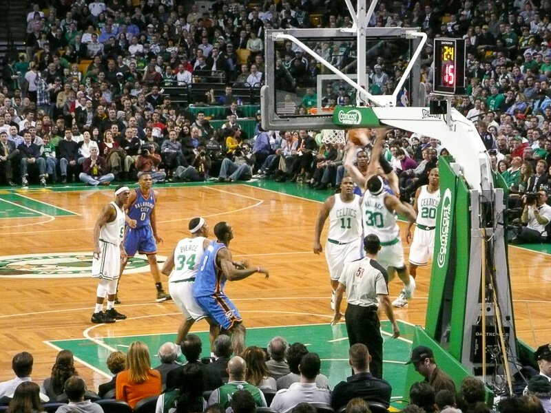 Boston Celtics playing at TD Garden 