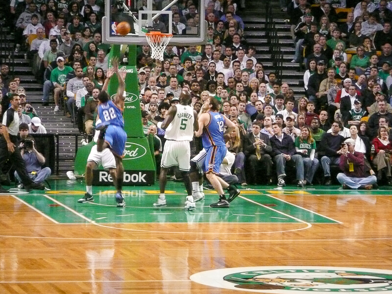 Boston Celtics playing at TD Garden 