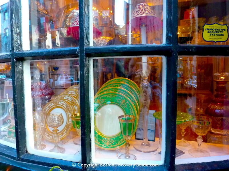Antique and vintage china and glass in Charles Street boutique