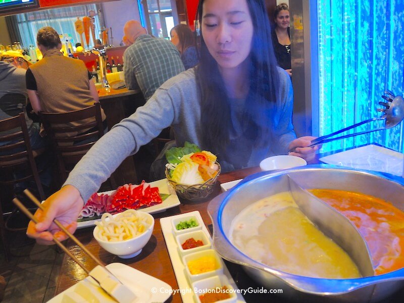 Winter walking tour of Boston: Hotpot at Q Restaurant