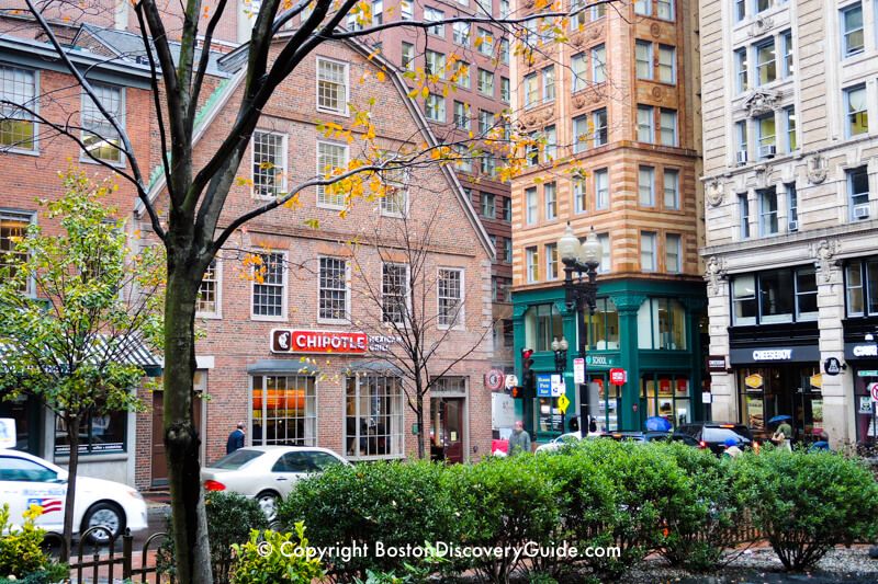 Another view of the Old Corner Bookstore showing the beautiful lines of the Georgian architecture