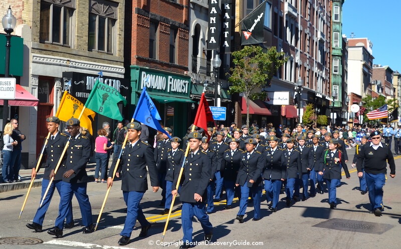 Columbus Day Parade in Boston's North End neighborhood Columbus Day Parade in Boston's North End neighborhood