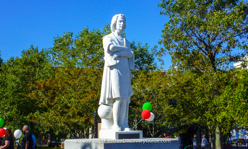 Christopher Columbus statue in Columbus Park Christopher Columbus statue in Columbus Park