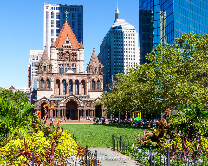 Copley Square, with Trinity Church in the background