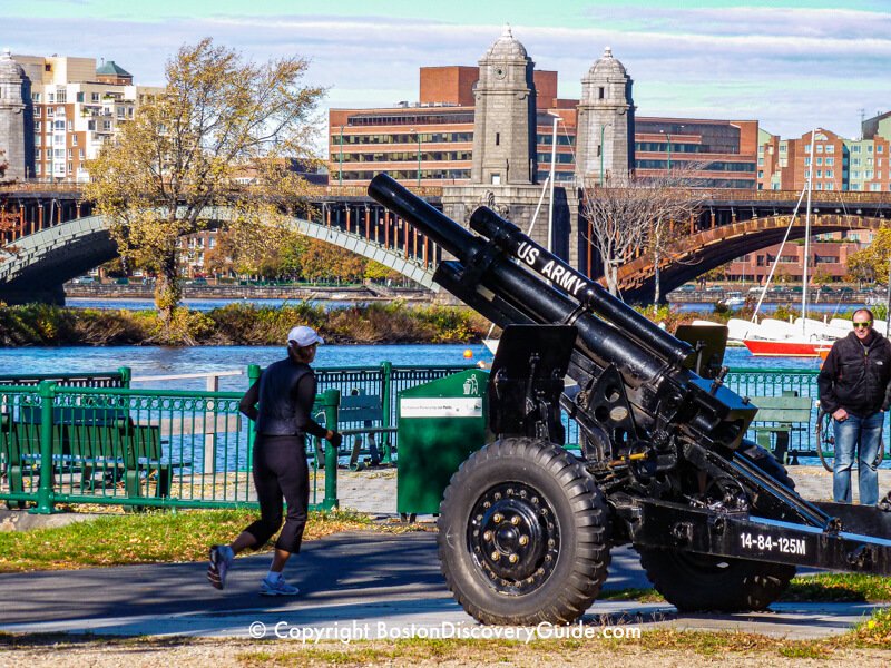 This cannon on the Esplanade next to the Hatch Shell is fired in the 1812 Overture at the end of the concert