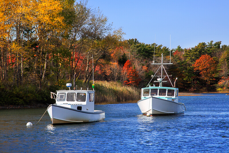 Fall foliage along the New Hampshire Coast