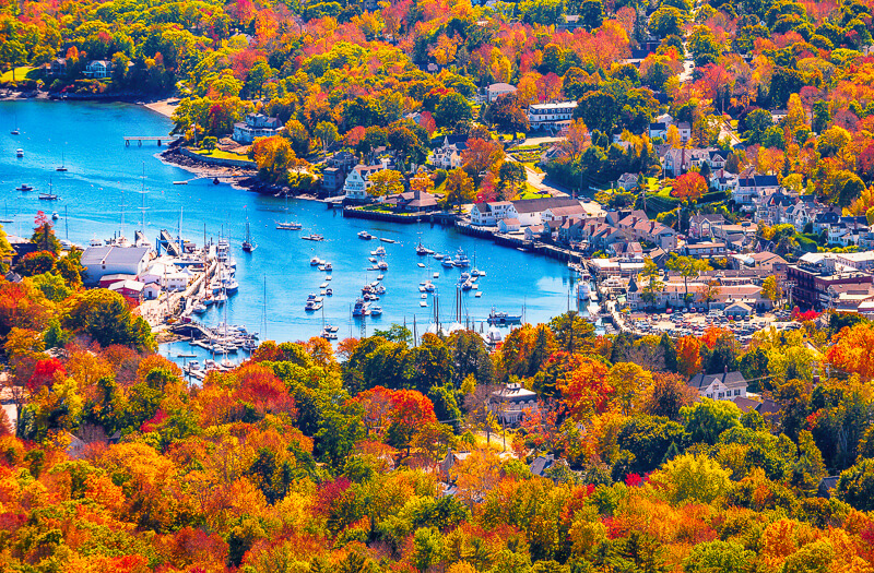 Fall foliage along the New Hampshire Coast
