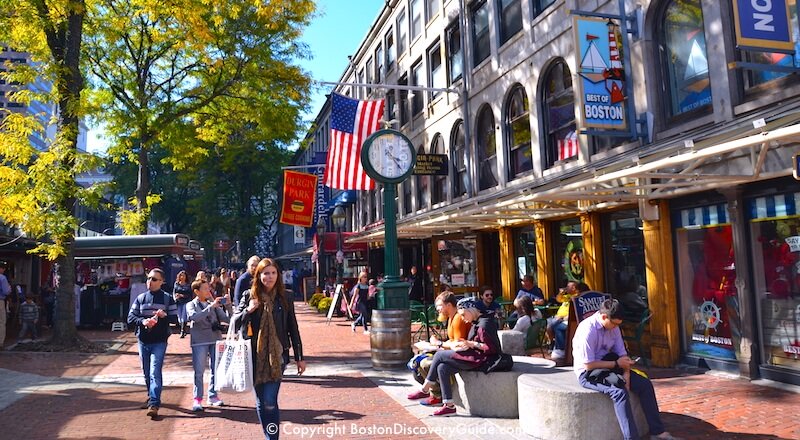 Faneuil Marketplace on the Freedom Trail, top 10 Boston attractions Faneuil Marketplace on the Freedom Trail, top 10 Boston attractions