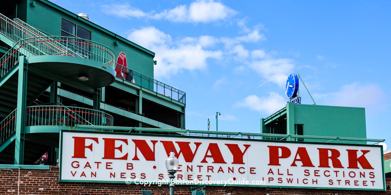 Fenway Park's Gate B entrance sign