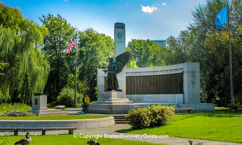 World War II Memorial in Boston's Fenway neighborhood World War II Memorial in Boston's Fenway neighborhood