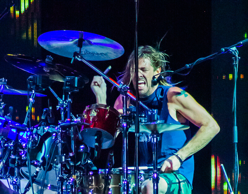 Foo Fighters concert at Fenway Park, with the late Taylor Hawkins on drums - Photo courtesy of digboston.com, Creative Commons, (c) Scott Murry