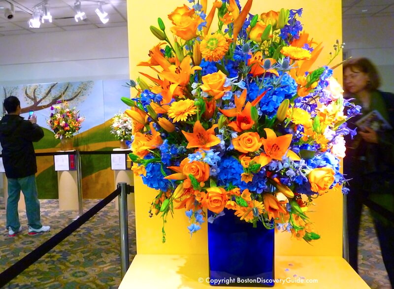 Boston Flower and Garden Show - flower arrangement contest winner