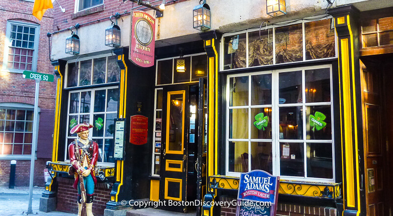 Green Dragon Tavern on Marshall Street in one of the oldest parts of Boston