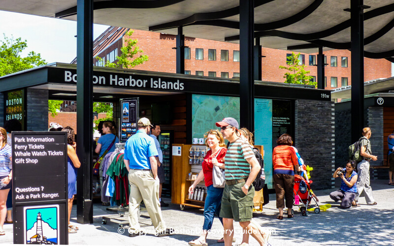 Boston Harbor Islands Ticket Kiosk on the Rose Kennedy Greenway