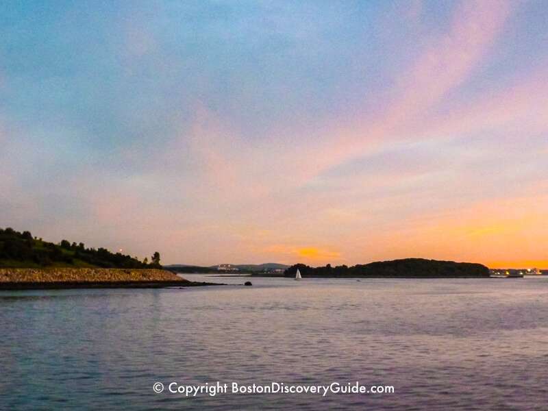 Boston Harbor Islands at sunset