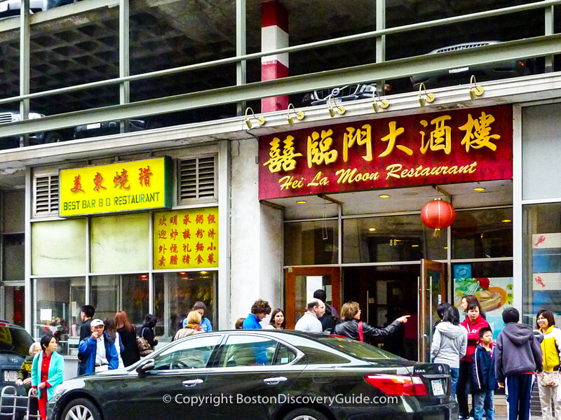 Hei La Moon and parking lot above the restaurant in Boston