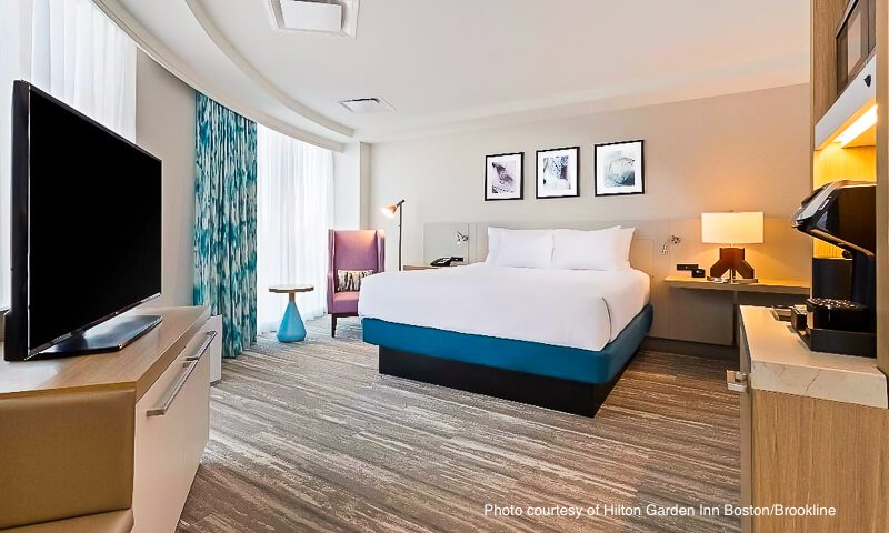 Guest room at Hilton Garden Inn Boston/Brookline