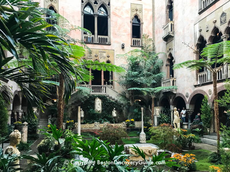 Interior courtyard at Isabella Stewart Gardner Museum - an oasis of green even on the coldest March days