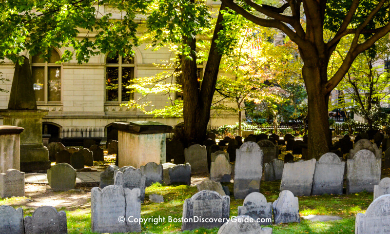 King's Chapel Burying Ground in early autumn