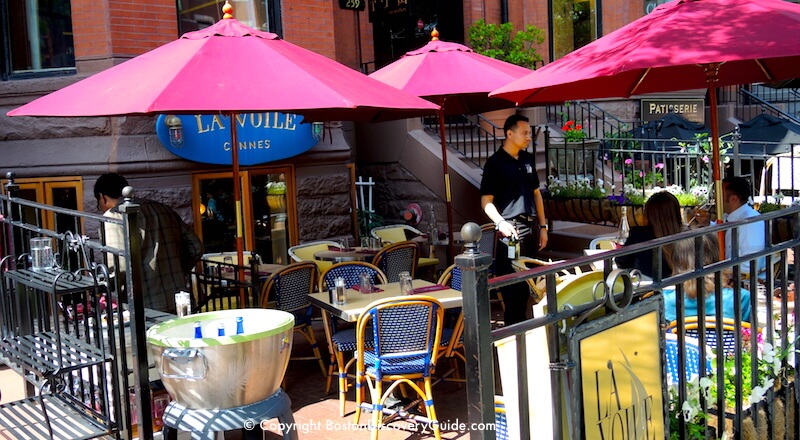 La Voile outdoor dining area 