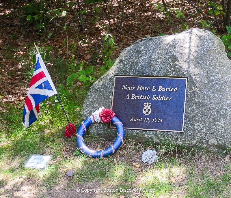 British grave marker - American Revolution - Lincoln, MA