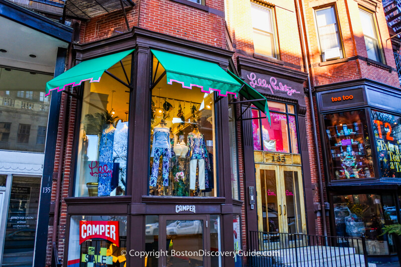 Interior of new Loro Piana store on Newbury Street.