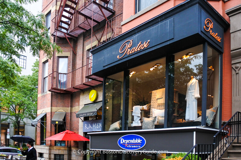 Pratesi - luxury linens on Newbury Street