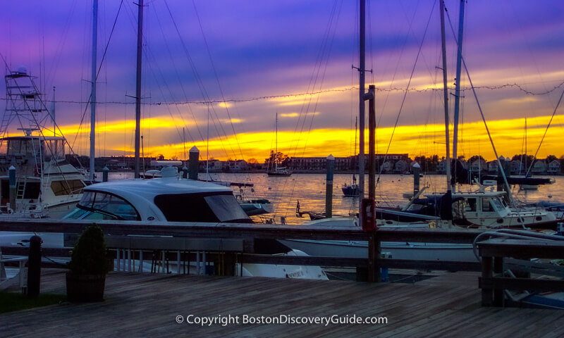 Newport Harbor at sunset