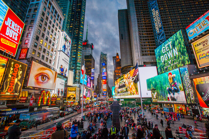 Broadway shows and Times Square