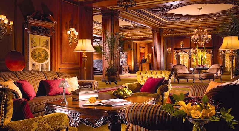 Ornate lobby of historic Omni Parker House Hotel in Boston Ornate lobby of historic Omni Parker House Hotel in Boston