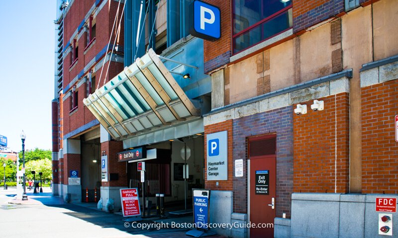 Parking garage kiosk on Boston Common