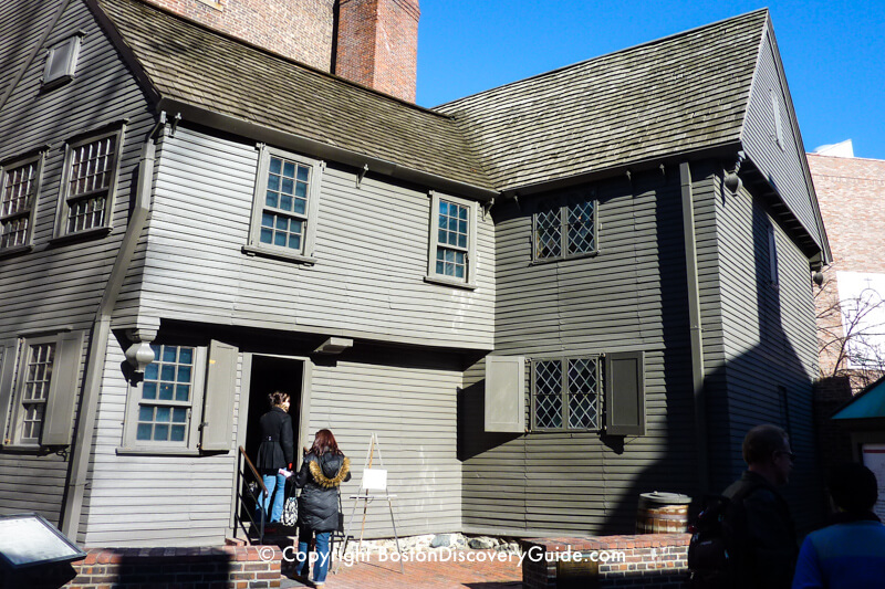 Back of Paul Revere's House, which you can see during a tour