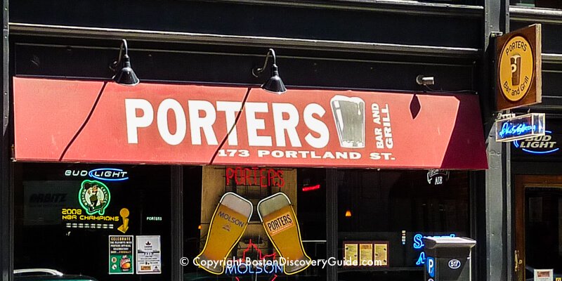 Porters Bar and Grill near TD Garden in Boston