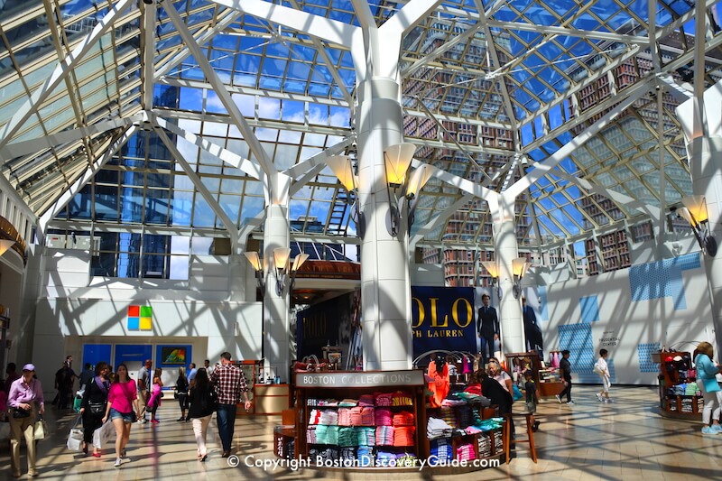 Kiosks in Prudential Center in Boston