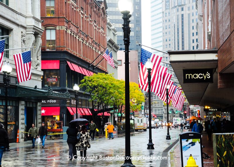 Pedestrian-only section of Summer Street in Downtown Crossing 