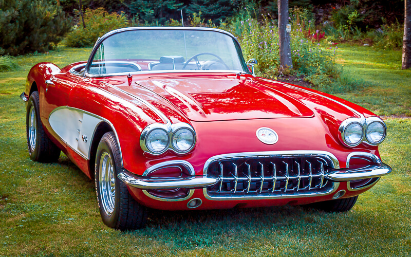 1960 red Corvette - Photo credit: iStockPhotos/kenmo