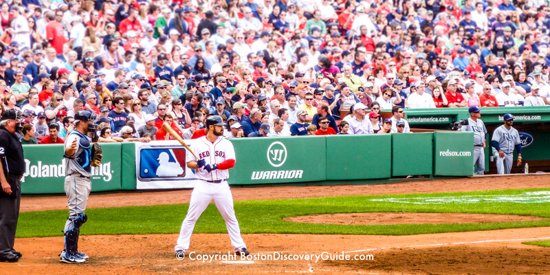 Boston Red Sox playing the Tampa Bay Rays in Fenway Park
