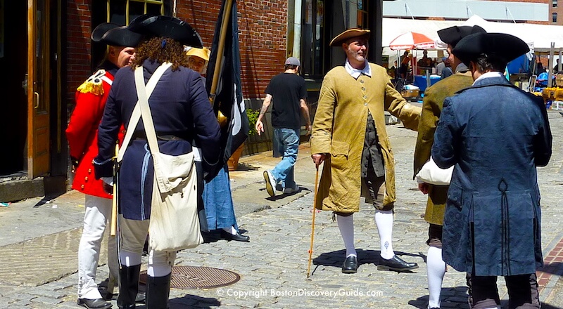 Colonial reenactors during Boston's Harborfest Colonial reenactors during Boston's Harborfest