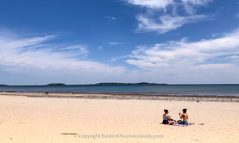 Revere Beach on a July weekday afternoon 