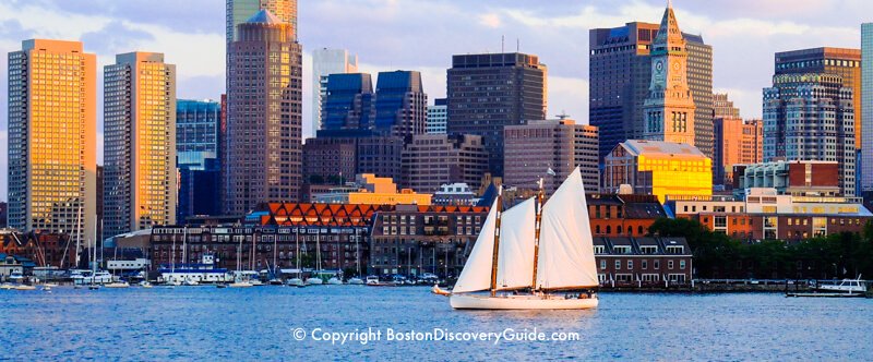 Downtown skyline from Boston Harbor