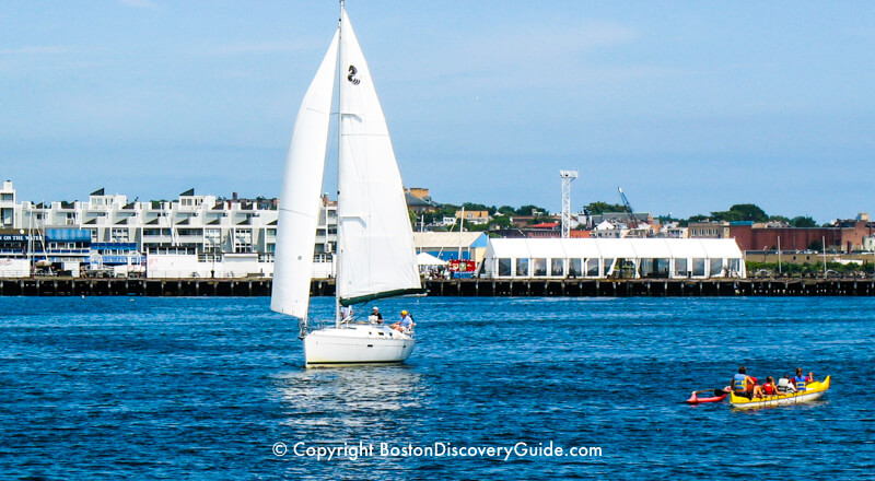 Sailing in Boston Harbor Sailing in Boston Harbor