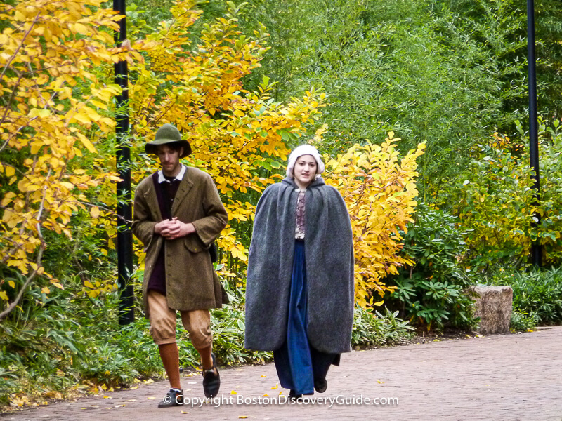 Guides in colonial costumes Salem MA