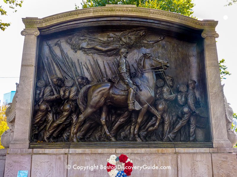 Robert Gould Shaw Memorial by Augustus Saint-Gaudens honoring Robert Gould Shaw and the Afro-American 54th Massachusetts Volunteer Infantry