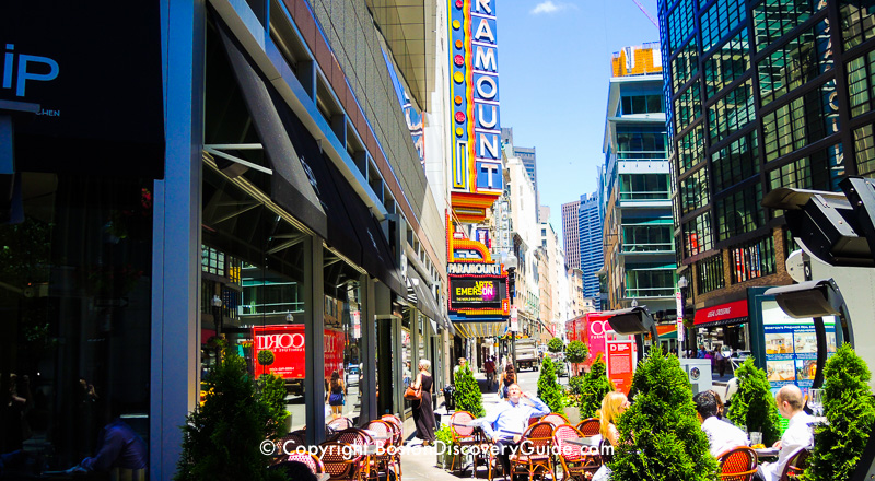 Patio seating at Sip in Boston's Theatre District