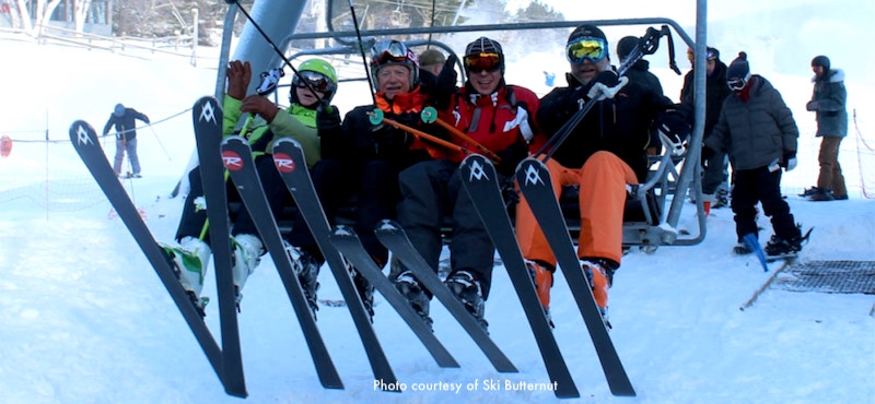 Skiers at Ski Butternut in Great Barrington, MA Skiers at Ski Butternut in Great Barrington, MA