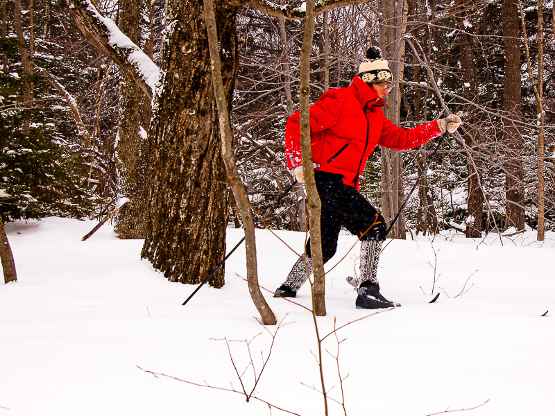 Skiers at Pat's Peak near Boston